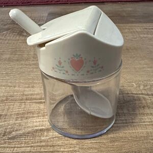 Gemco Corelleware Forever Yours pattern, Sugar Dispenser with Spoon